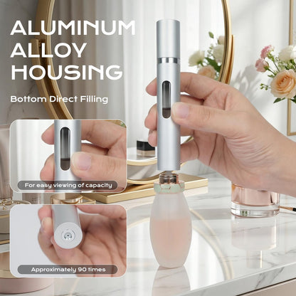 Gloxlite 3-Pack 10ml Travel Perfume Atomizers – Refillable Stainless Steel Spray Bottles for Men & Women Avelisse