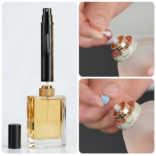 Gloxlite 3-Pack 10ml Travel Perfume Atomizers – Refillable Stainless Steel Spray Bottles for Men & Women Avelisse