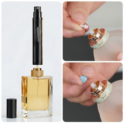 Gloxlite 3-Pack 10ml Travel Perfume Atomizers – Refillable Stainless Steel Spray Bottles for Men & Women Avelisse