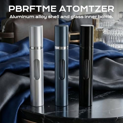 Gloxlite 3-Pack 10ml Travel Perfume Atomizers – Refillable Stainless Steel Spray Bottles for Men & Women Avelisse