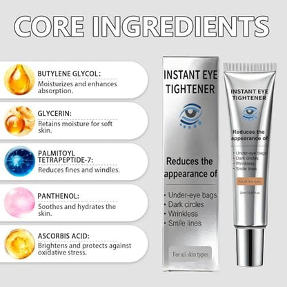 Instant Under Eye Lift Serum - Anti-Aging Formula for Under Bags and Wrinkles, Temporary Eye Tightener Cream Firming Primer Avelisse