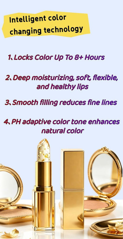ZUZUBOON True Tone pH Adjusting Lipstick – Clear Lipstick That Changes Color, Long Lasting 24 Hour Moisturizing Lip Color for Women (Gold, 0.12 Fl Oz)