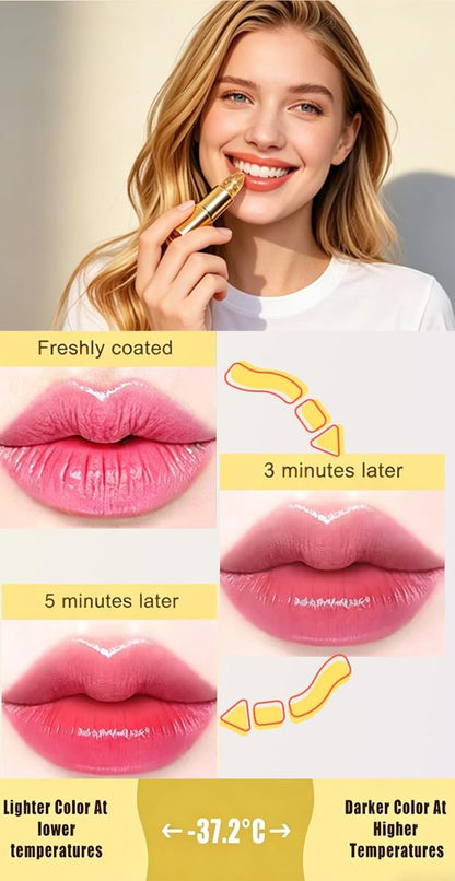 ZUZUBOON True Tone pH Adjusting Lipstick – Clear Lipstick That Changes Color, Long Lasting 24 Hour Moisturizing Lip Color for Women (Gold, 0.12 Fl Oz)
