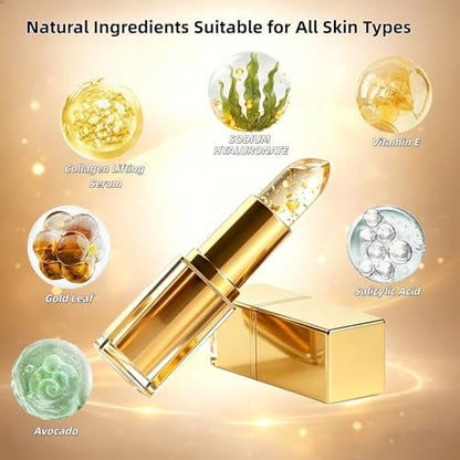 ZUZUBOON True Tone pH Adjusting Lipstick – Clear Lipstick That Changes Color, Long Lasting 24 Hour Moisturizing Lip Color for Women (Gold, 0.12 Fl Oz)