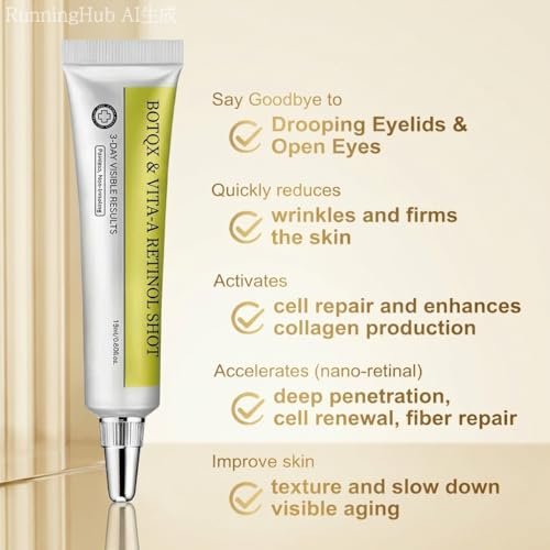 BOTO.X Retinol Shot Cream 2026 NEW Vita-A Wrinkle-Lift Tightening Retinal Shot Booster (2-Pack, 0.49 Fl Oz Each) - görsel 9