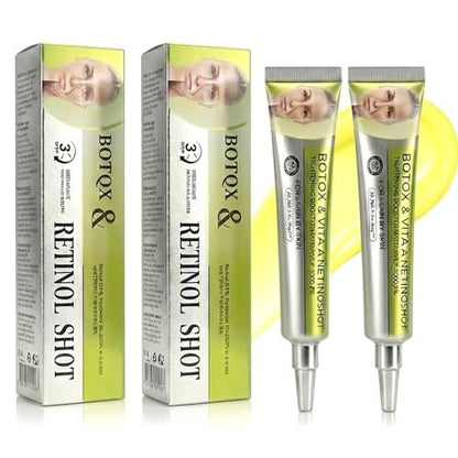 BOTO.X Retinol Shot Cream 2026 NEW Vita-A Wrinkle-Lift Tightening Retinal Shot Booster (2-Pack, 0.49 Fl Oz Each)