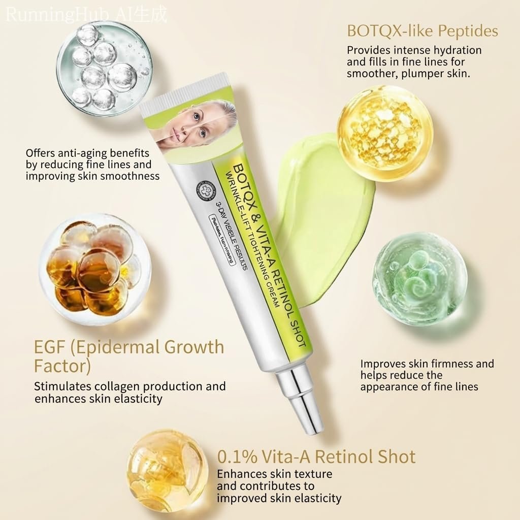 BOTO.X Retinol Shot Cream 2026 NEW Vita-A Wrinkle-Lift Tightening Retinal Shot Booster (2-Pack, 0.49 Fl Oz Each) - görsel 12