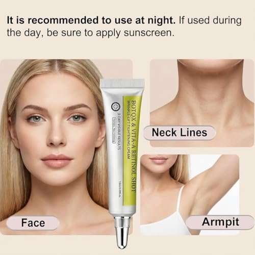 BOTO.X Retinol Shot Cream 2026 NEW Vita-A Wrinkle-Lift Tightening Retinal Shot Booster (2-Pack, 0.49 Fl Oz Each) - görsel 7