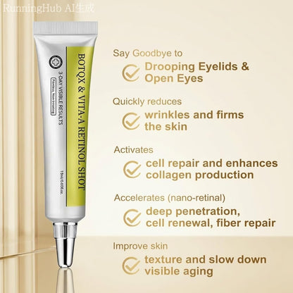 BOTO.X Retinol Shot Cream 2026 NEW Vita-A Wrinkle-Lift Tightening Retinal Shot Booster (2-Pack, 0.49 Fl Oz Each)