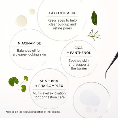 Arencia Eraser Shot Serum Glycolic Acid Booster with AHA BHA – Exfoliating Face Serum for Acne-Prone Skin, Pore Care & Texture Refining, Lightweight Daily Skincare, 30 mL / 1.01 fl. oz. Avelisse