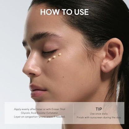 Arencia Eraser Shot Serum Glycolic Acid Booster with AHA BHA – Exfoliating Face Serum for Acne-Prone Skin, Pore Care & Texture Refining, Lightweight Daily Skincare, 30 mL / 1.01 fl. oz. Avelisse