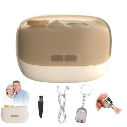 Colefoy Electric Nail Clippers for Seniors - 2026 Smart 2-in-1 Toe Nail Clipper with Polishing, USB, LED Light, Safety First, Mini Folding Keychain (Butter Yellow) Avelisse