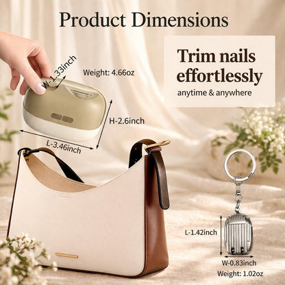Colefoy Electric Nail Clippers for Seniors - 2026 Smart 2-in-1 Toe Nail Clipper with Polishing, USB, LED Light, Safety First, Mini Folding Keychain (Butter Yellow) Avelisse