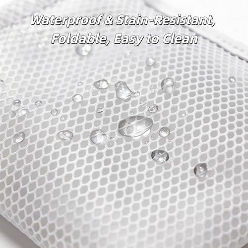 Chasefun Standing Toiletry Bag - Foldable Clear Hanging Travel Cosmetic Organizer, Large Capacity Waterproof EVA for Toothbrush & Toiletries (White) - görsel 10