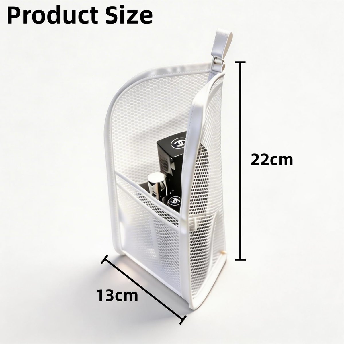 Chasefun Standing Toiletry Bag - Foldable Clear Hanging Travel Cosmetic Organizer, Large Capacity Waterproof EVA for Toothbrush & Toiletries (White) - görsel 13