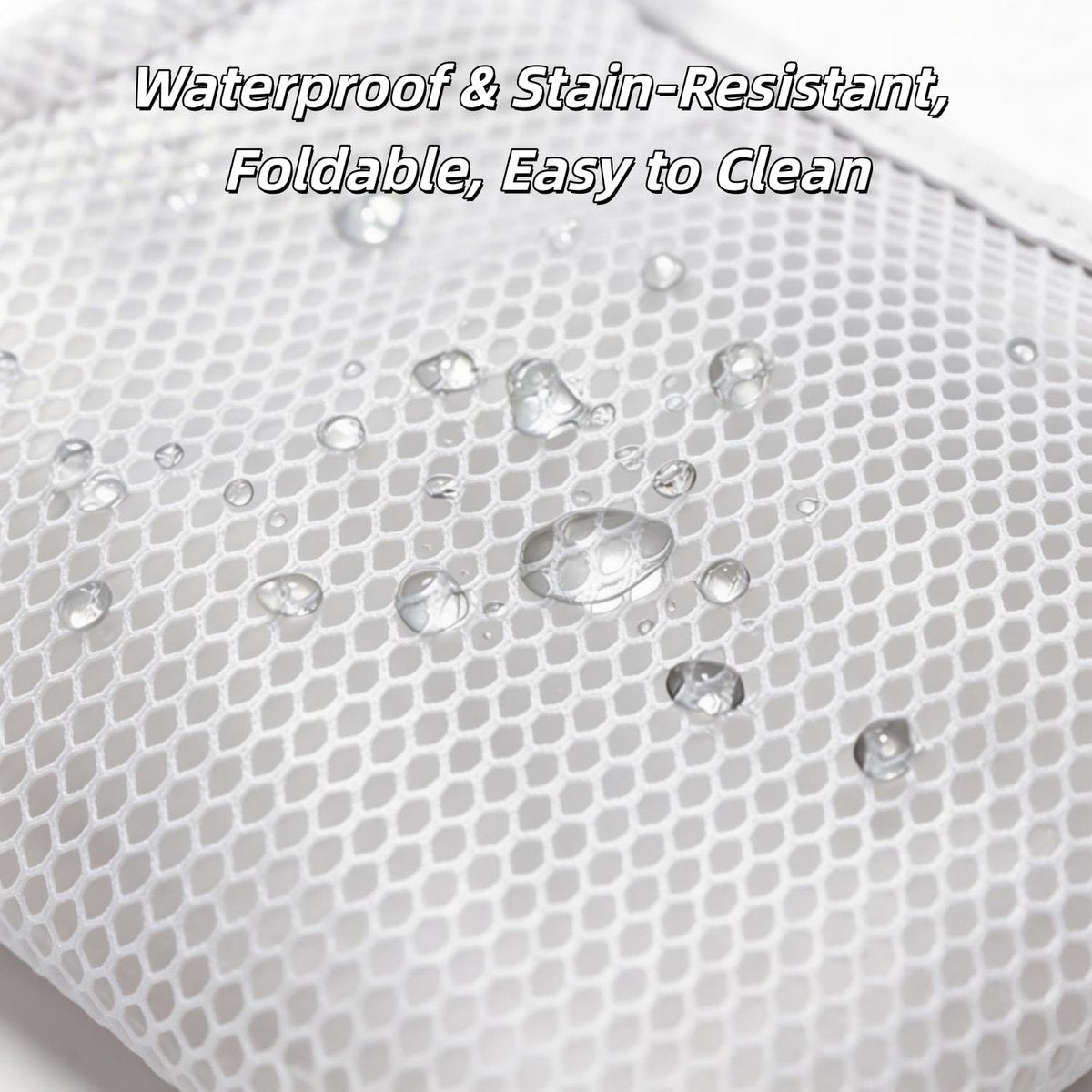 Chasefun Standing Toiletry Bag - Foldable Clear Hanging Travel Cosmetic Organizer, Large Capacity Waterproof EVA for Toothbrush & Toiletries (White) - görsel 9