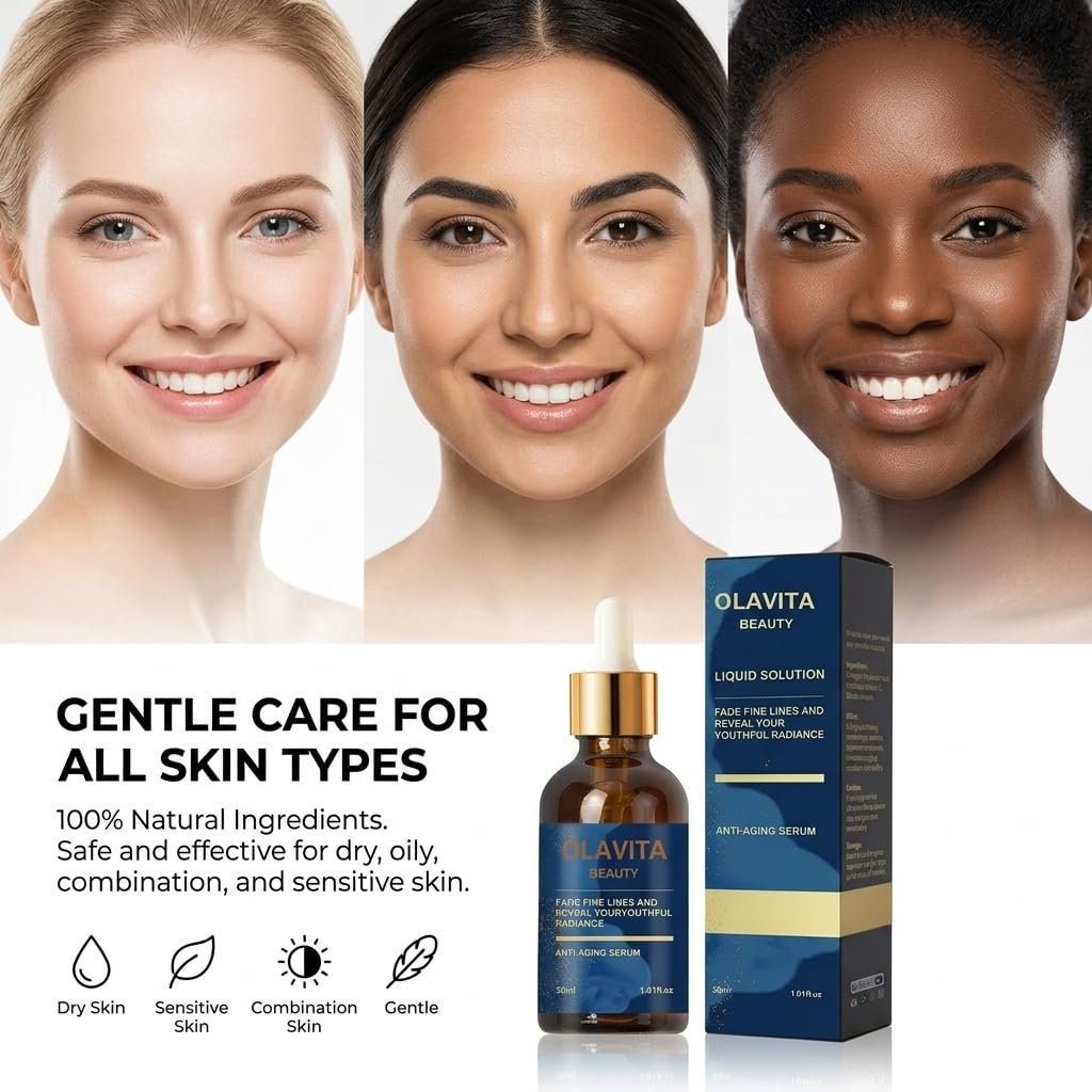 Original OLAVITA Facial Serum - Vitamin C & E Anti Aging Serum for Smoother Skin, Promotes Collagen Production (2 Fl Oz, Pack of 1) Avelisse
