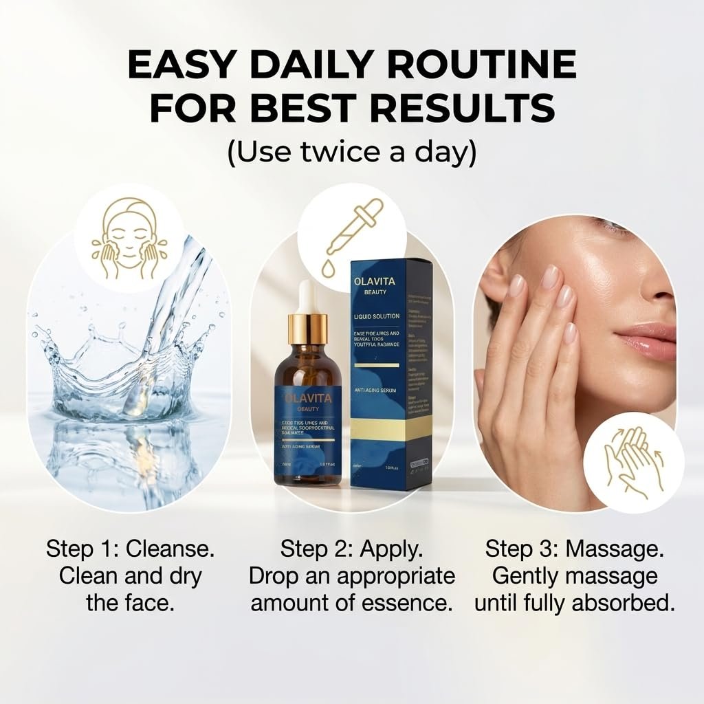 Original OLAVITA Facial Serum - Vitamin C & E Anti Aging Serum for Smoother Skin, Promotes Collagen Production (2 Fl Oz, Pack of 1) Avelisse