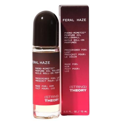 STRING THEORY Pheromone Roll On Cologne Oil for Men - Spicy & Smoky Vanilla Woody - Dark Rum, Vanilla, Oakwood & Skin Musk - Long-Lasting Fragrance - 0.5 Fl Oz Avelisse