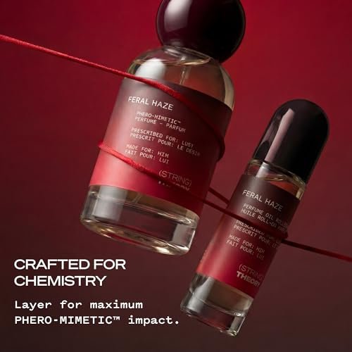 STRING THEORY Pheromone Roll On Cologne Oil for Men - Spicy & Smoky Vanilla Woody - Dark Rum, Vanilla, Oakwood & Skin Musk - Long-Lasting Fragrance - 0.5 Fl Oz Avelisse
