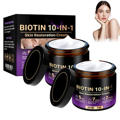 TFSUDI 2-Pack Biotin 10-in-1 Skin Restoration Cream – Lifting & Firming Face Cream for Wrinkle Reduction & Deep Moisturizer, Natural Collagen Serum for All Skin Types Avelisse