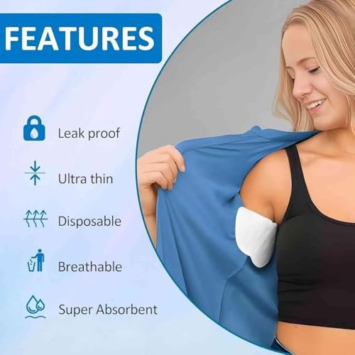 FJDNKDN Armpit Sweat Pads for Women and Men – 100 Pack Disposable Underarm Sweat Shields, White Avelisse