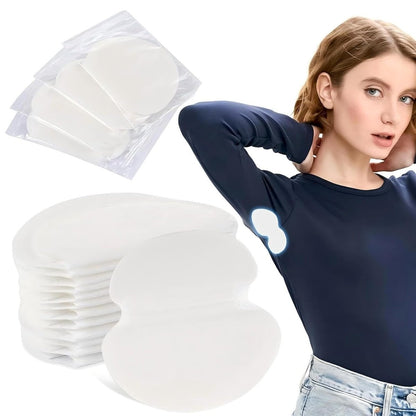 FJDNKDN Armpit Sweat Pads for Women and Men – 100 Pack Disposable Underarm Sweat Shields, White Avelisse