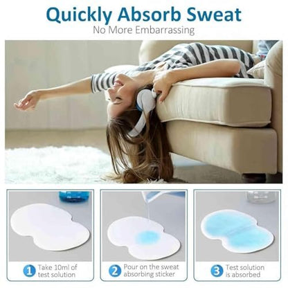 FJDNKDN Armpit Sweat Pads for Women and Men – 100 Pack Disposable Underarm Sweat Shields, White Avelisse