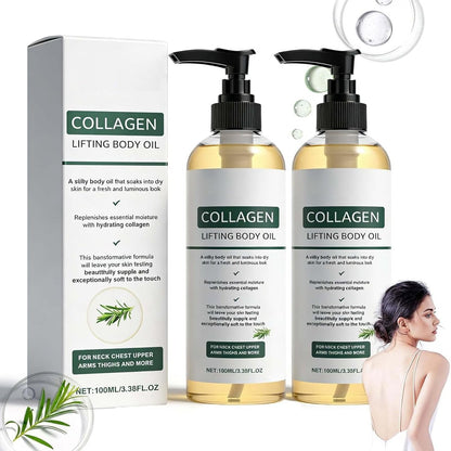TFSUDI Hydrating Collagen Body Oil After Shower - 2 Packs, Lightweight Non-Greasy Lifting Oil for Women & Men, 3.38 Fl Oz Each Avelisse