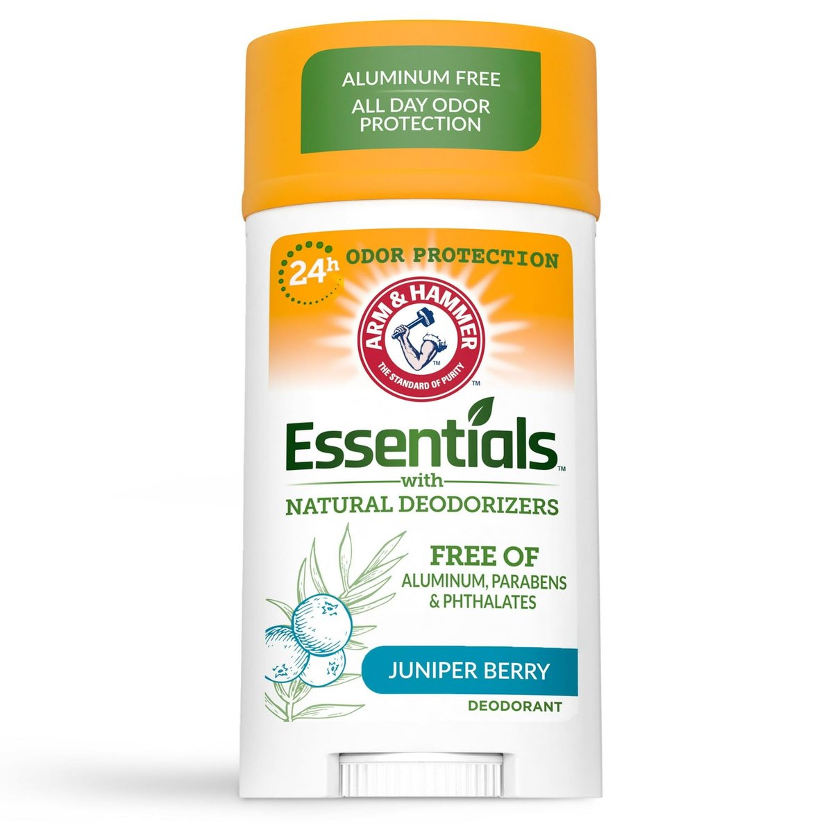 ARM & HAMMER Essentials Deodorant, Juniper Berry, Made with Natural Deodorizers, 2.5 oz - görsel 2