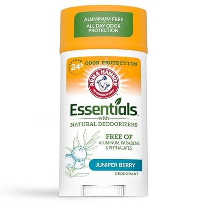 ARM & HAMMER Essentials Deodorant, Juniper Berry, Made with Natural Deodorizers, 2.5 oz