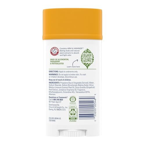 ARM & HAMMER Essentials Deodorant, Juniper Berry, Made with Natural Deodorizers, 2.5 oz - görsel 3