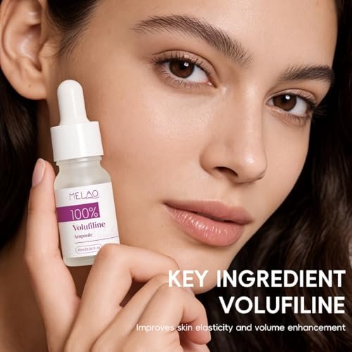 Volufiline 100% Ampoule Serum – Pure Volufiline from France for Face & Body – Skin Elasticity & Volume Enhancement – Anti-Aging Facial Serum for Plump, Firm Skin – 10ml/0.34 fl oz Avelisse