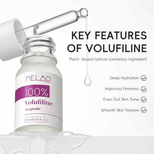 Volufiline 100% Ampoule Serum – Pure Volufiline from France for Face & Body – Skin Elasticity & Volume Enhancement – Anti-Aging Facial Serum for Plump, Firm Skin – 10ml/0.34 fl oz Avelisse