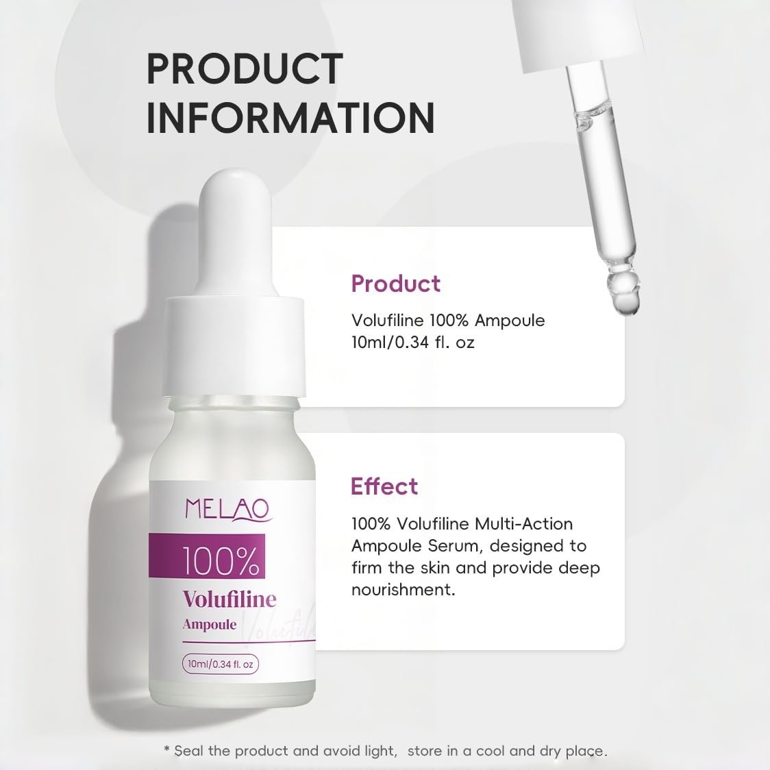 Volufiline 100% Ampoule Serum – Pure Volufiline from France for Face & Body – Skin Elasticity & Volume Enhancement – Anti-Aging Facial Serum for Plump, Firm Skin – 10ml/0.34 fl oz Avelisse