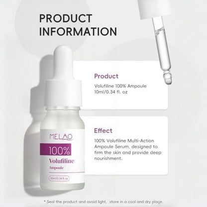 Volufiline 100% Ampoule Serum – Pure Volufiline from France for Face & Body – Skin Elasticity & Volume Enhancement – Anti-Aging Facial Serum for Plump, Firm Skin – 10ml/0.34 fl oz Avelisse