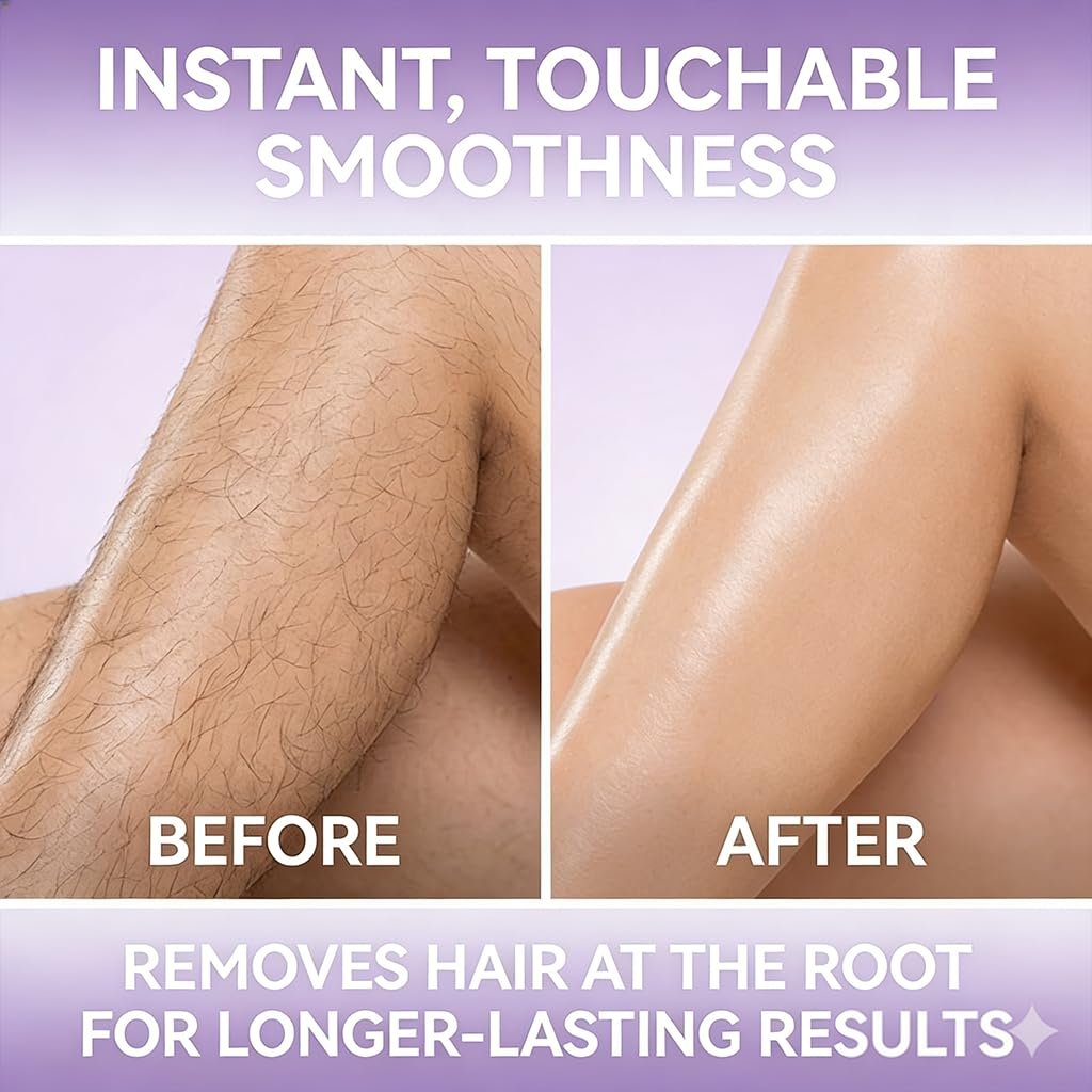 Hair Removal Cream & Mousse Combo Set – Fast-Acting Gentle Depilatory for Women & Men, 100g Tube + 140ml Foam with Scraper, Smooth Spray Avelisse