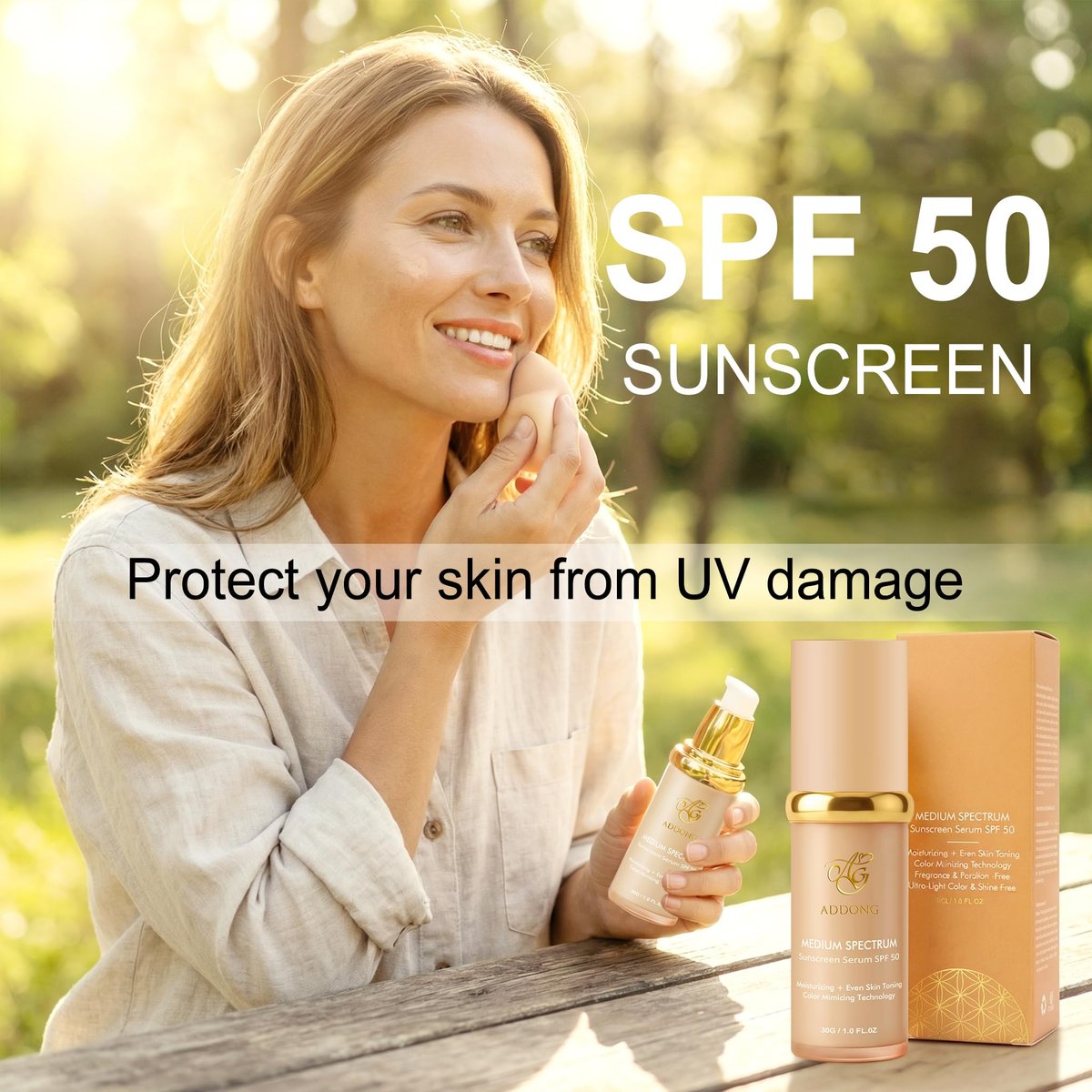 4-in-1 Color Changing Foundation with SPF 50 - Medium Spectrum Hydrating Liquid Foundation & Concealer, Long-Lasting Waterproof Makeup, Medium-Full Coverage for All Skin Types (2-Pack) Avelisse