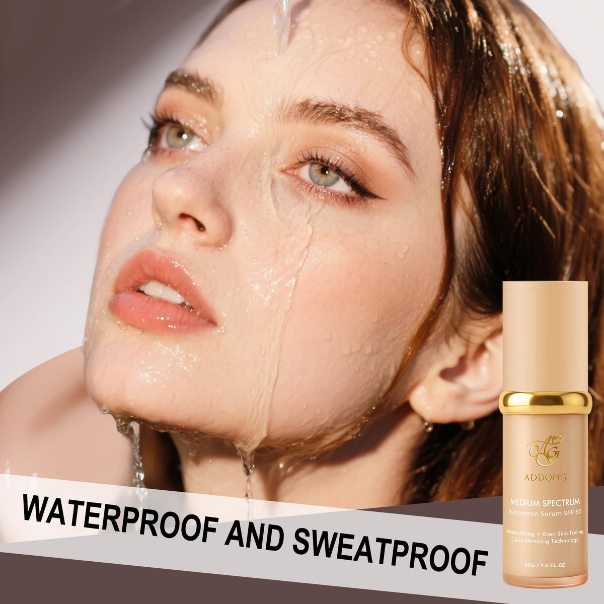 4-in-1 Color Changing Foundation with SPF 50 - Medium Spectrum Hydrating Liquid Foundation & Concealer, Long-Lasting Waterproof Makeup, Medium-Full Coverage for All Skin Types (2-Pack) Avelisse