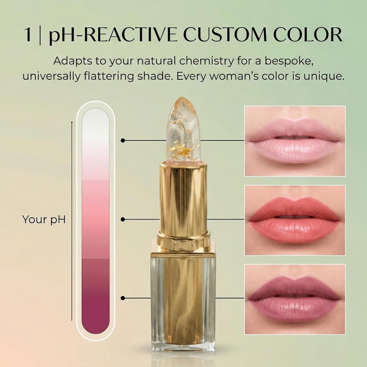 Bicotand PH Adaptive Color Changing Lipstick - Long-Lasting Hydration & Transferproof Clear Lip Color (2-Pack) Avelisse