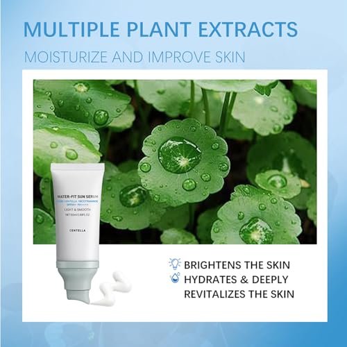 Loobexery Hyalu Cica Water-Fit Sun Serum SPF50 PA++++ - 2 Pack, 1.7 Fl Oz Each - Centella Madagascar Face Sunscreen, Matte No White Cast, UV Defense for All Skin Types Avelisse