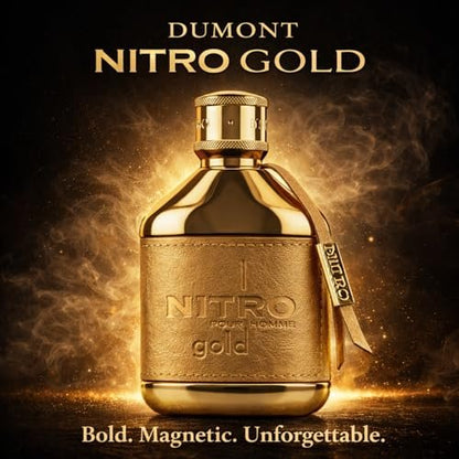 Dumont Nitro Gold Extrait De Parfum 3.4 Fl Oz – Long Lasting Citrus Woody Amber Unisex Fragrance Avelisse