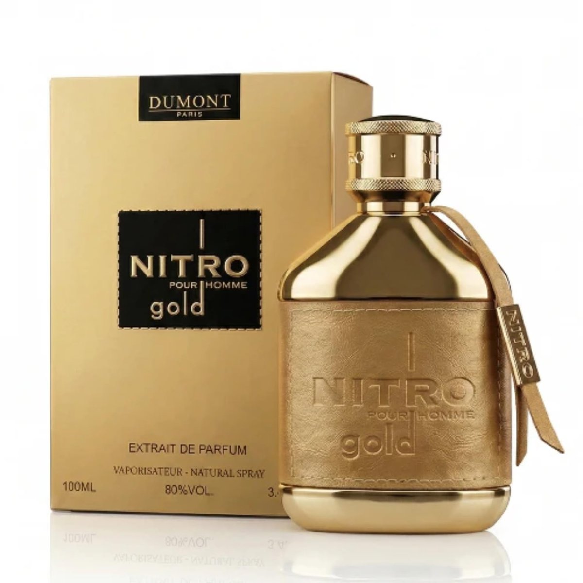 Dumont Nitro Gold Extrait De Parfum 3.4 Fl Oz – Long Lasting Citrus Woody Amber Unisex Fragrance Avelisse
