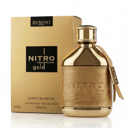 Dumont Nitro Gold Extrait De Parfum 3.4 Fl Oz – Long Lasting Citrus Woody Amber Unisex Fragrance Avelisse