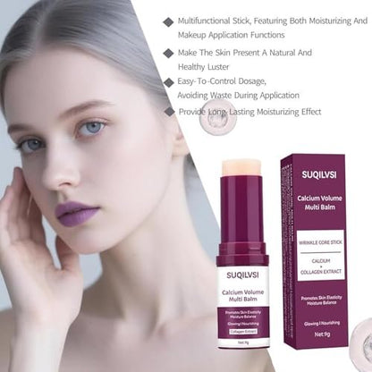 Calcium Multi-Function Moisturizing Stick - Firming & Hydrating Cream for Face, Eyes, Neck - Lightweight Non-Greasy Formula with Collagen, Hyaluronic Acid - Travel-Friendly Moisturizer for All Skin Types Avelisse