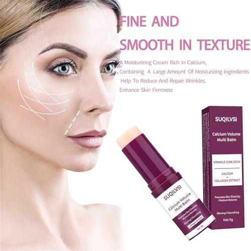 Calcium Multi-Function Moisturizing Stick - Firming & Hydrating Cream for Face, Eyes, Neck - Lightweight Non-Greasy Formula with Collagen, Hyaluronic Acid - Travel-Friendly Moisturizer for All Skin Types Avelisse