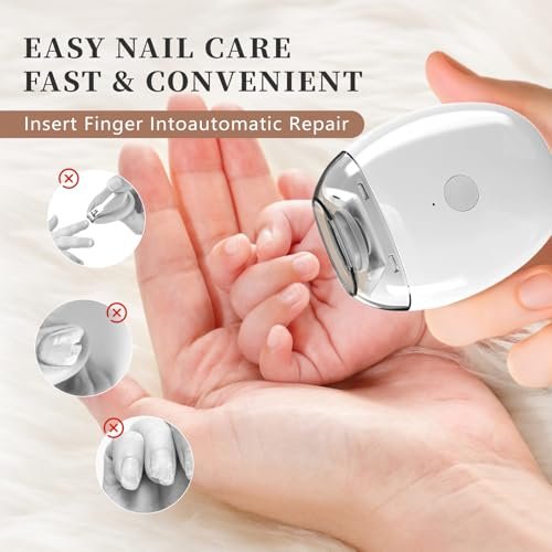 2026 New Electric Nail Clipper - Rechargeable 3 Speed Electric Nail Clippers for Seniors & Adults, Baby Electric Nail Trimmer with Light, Compact Automatic Nail Clipper for Nail Care (2 Pack) Avelisse