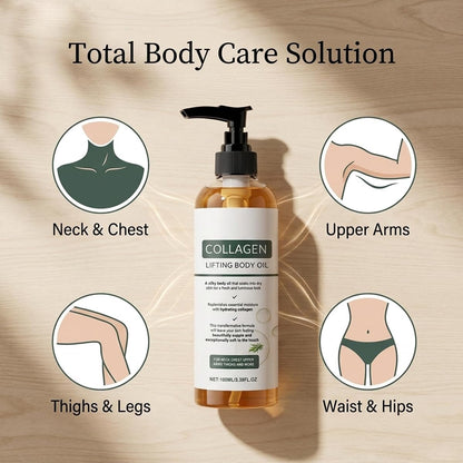 Gloramd Serum Collagen Lifting Body Oil - Hydrating & Firming Dry Oil, Lightweight Fast-Absorbing Non-Greasy Moisturizer for Smooth Radiant Skin, 3.38 Fl Oz Avelisse
