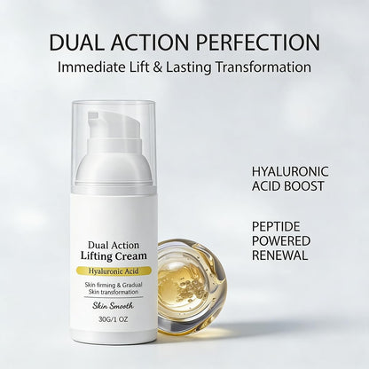 Gloramd Serum OKOA SKIN Dual Action Lifting Cream with Peptides & Hyaluronic Acid – Firming & Hydrating Face Moisturizer for All Skin Types Avelisse