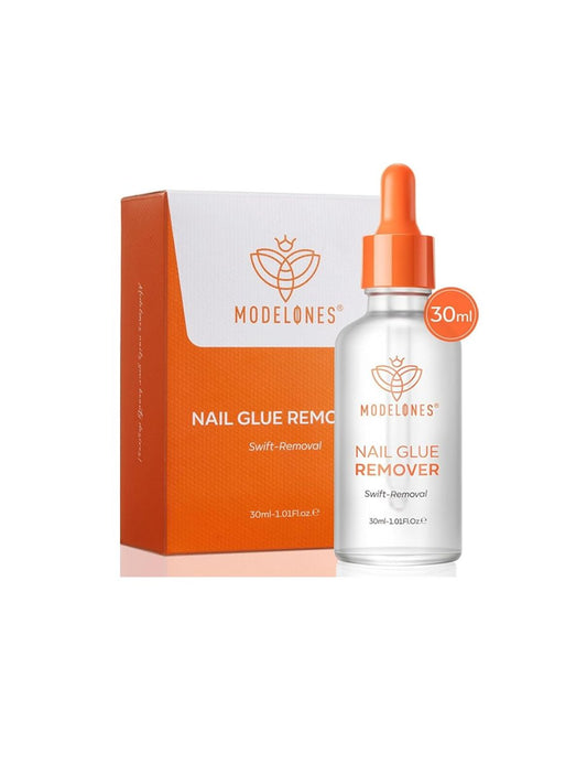 Modelones 30ml Nail Glue Remover for Press On Nails - Clear Stick On Nails Remover for Acrylic Tips, 1 Fl Oz